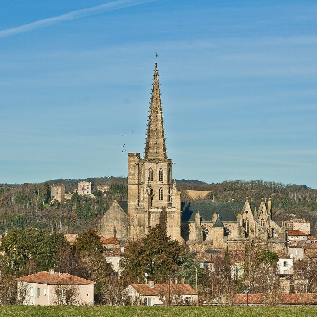 Exterior view of Mirepoix Cathedral.